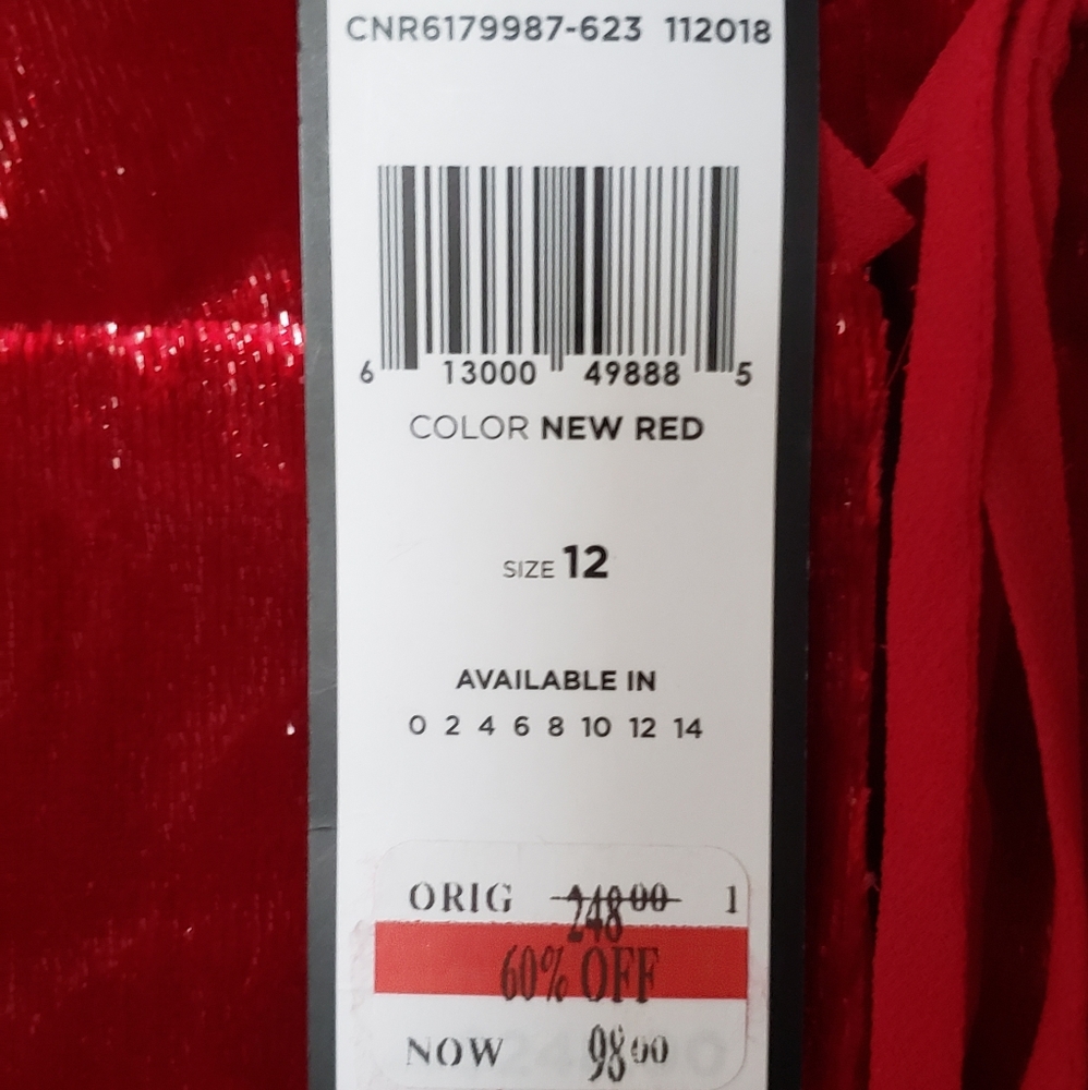 BCBG NEW RED VELVET COCKTAIL DRESS - Picture 7 of 8
